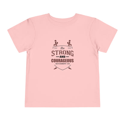 Soyez fort et courageux Tee-shirt pour tout-petits 