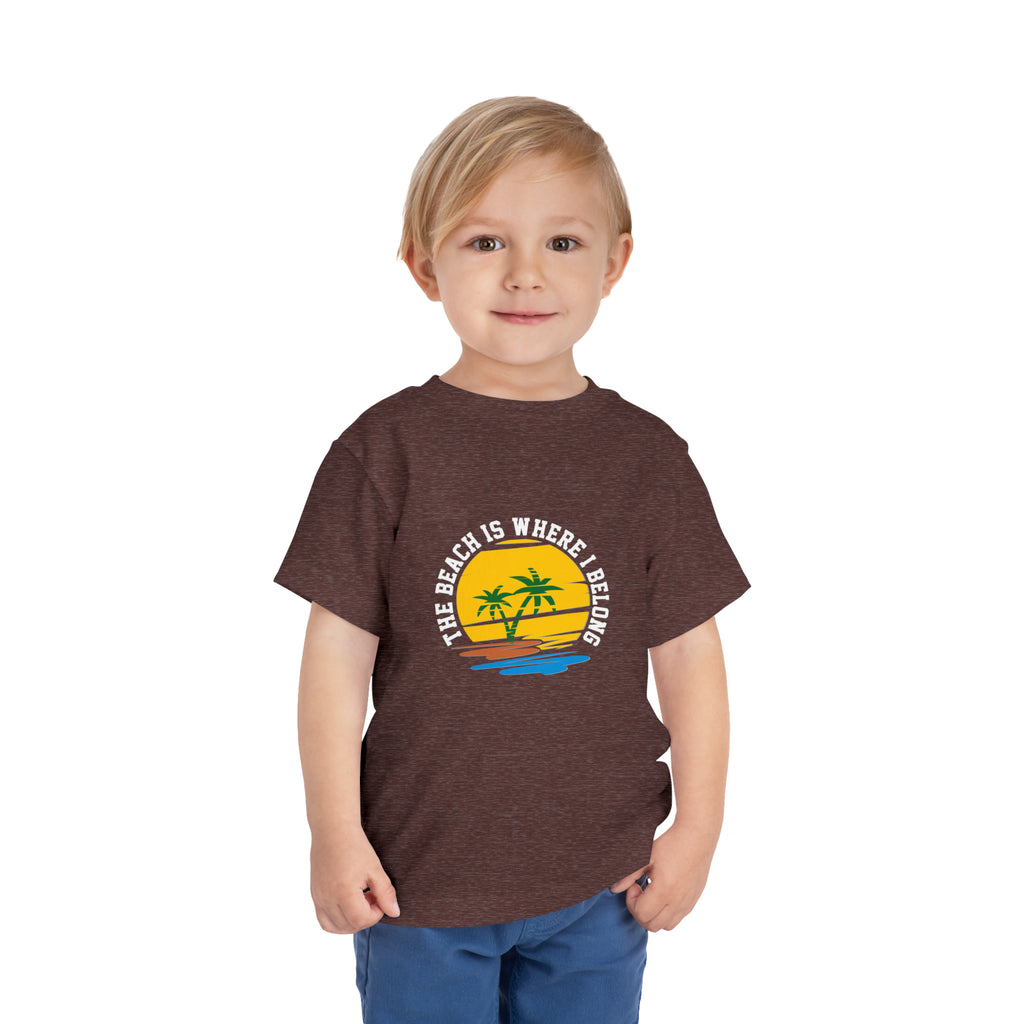 The Beach Is Where I Belong Toddler Tee