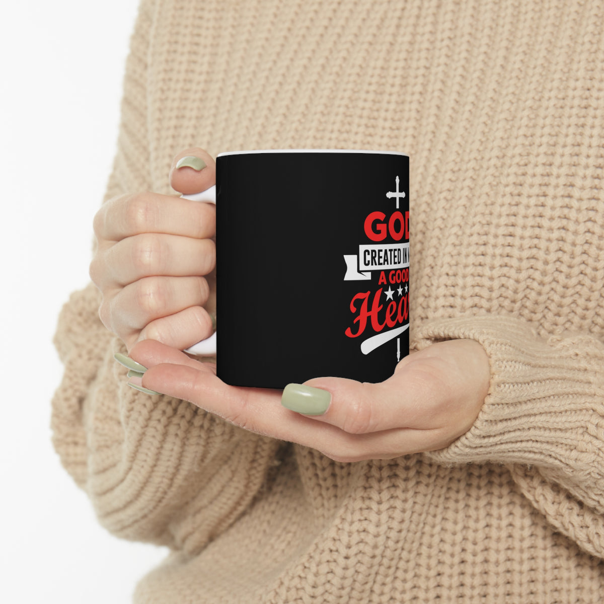 God Created In Me A Good Heart Mug