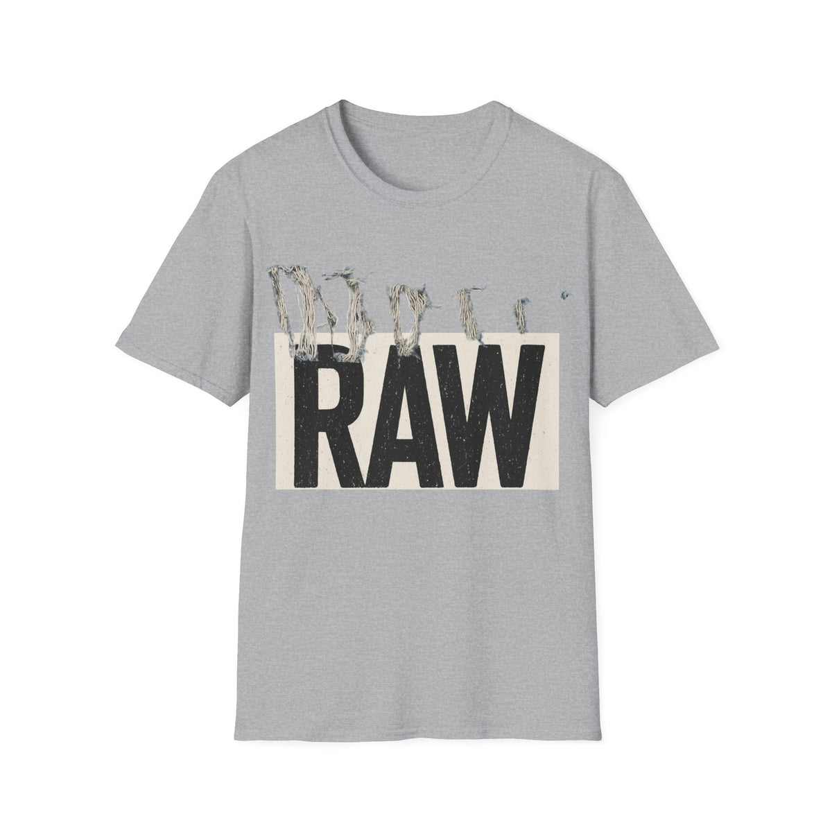 RAW Unisex Softstyle T-Shirt - Casual Graphic Tee for Everyday Wear, Perfect for Gift Giving, Streetwear, Summer Outfits Printify