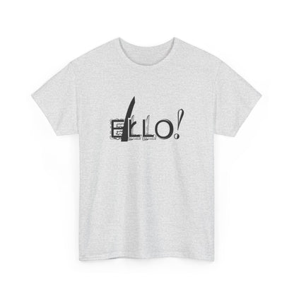 Funny Unisex Heavy Cotton Tee - "ELLO!" Graphic Shirt for Casual Days