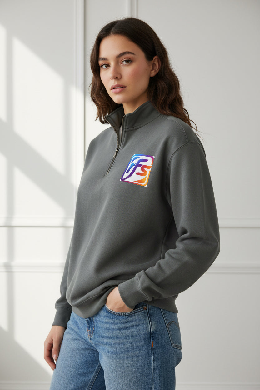 Quarter-Zip Sweatshirt ‚RFS' — Casual Lightweight Pullover