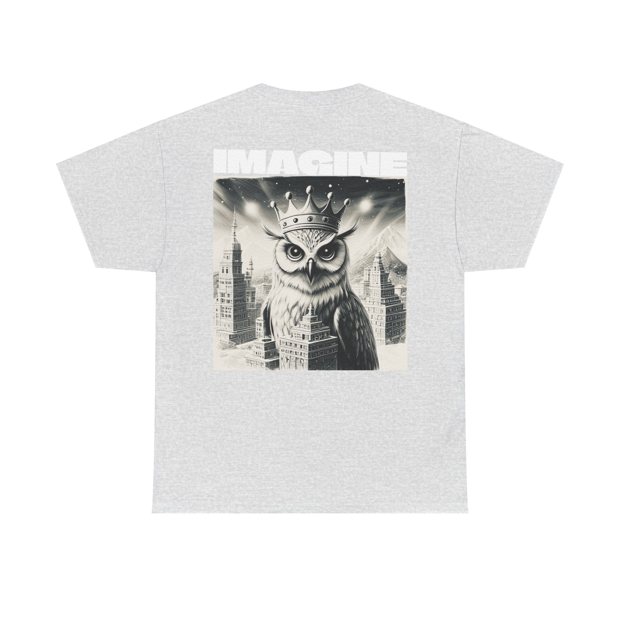 Imagine Owl Graphic Unisex Heavy Cotton Tee