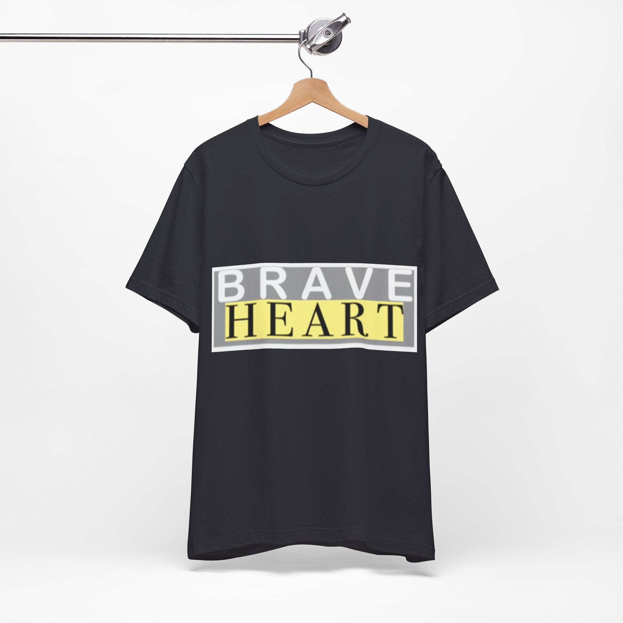 Brave Heart Unisex Tee, Inspirational T-Shirt, Gift for Champions, Casual Wear, Motivational Apparel