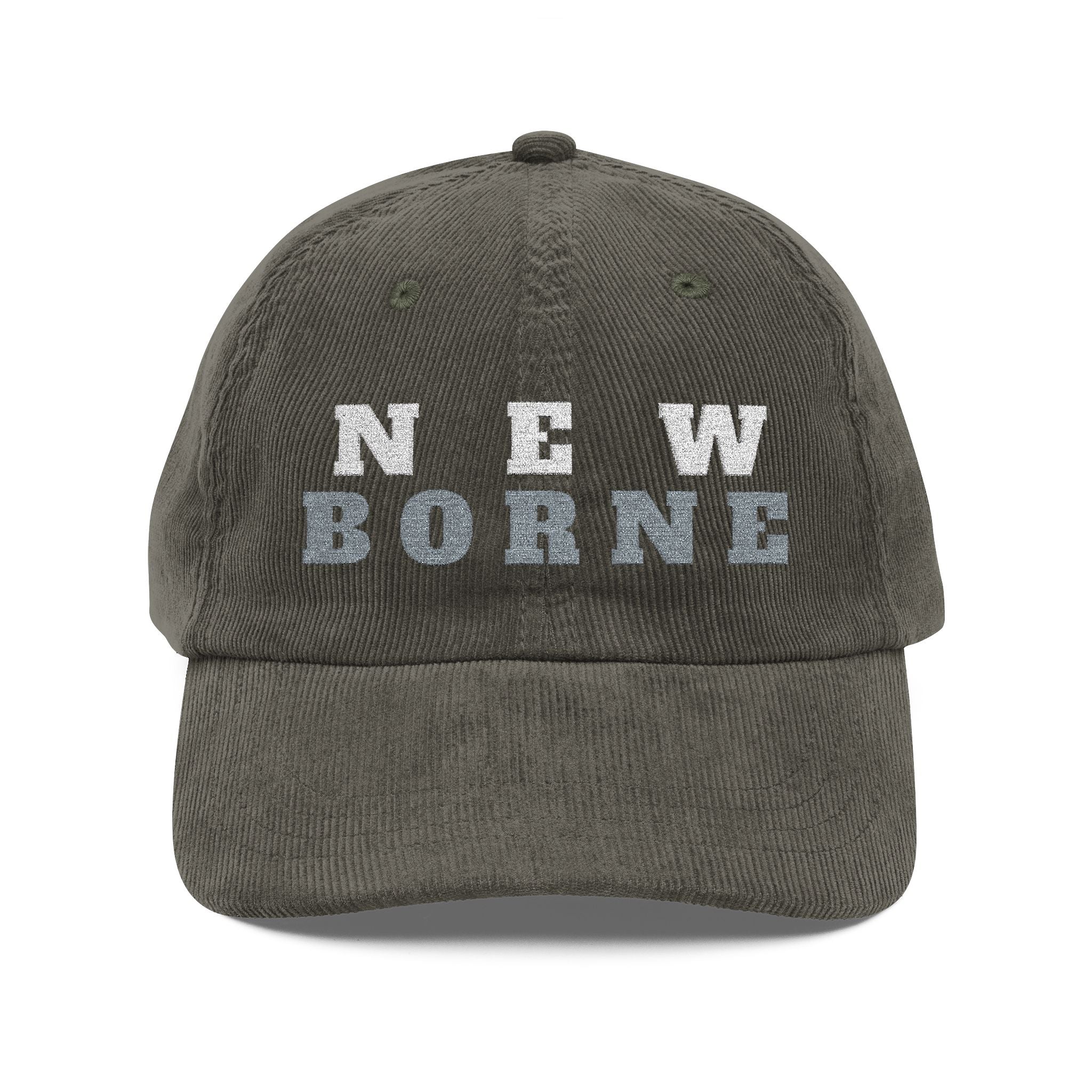 Cap Vintage Corduroy Embroidered Hat - New Borne Design Printify