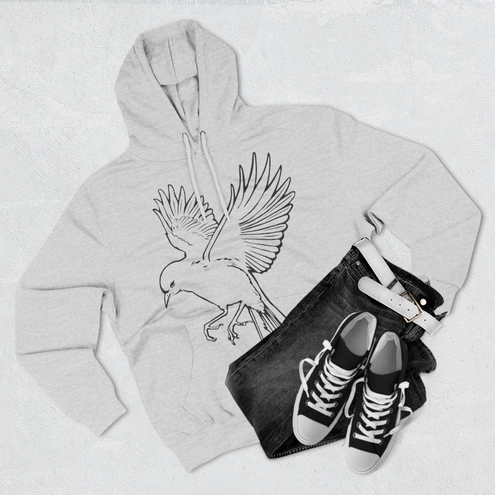 RCNSONS Three-Panel Fleece Hoodie