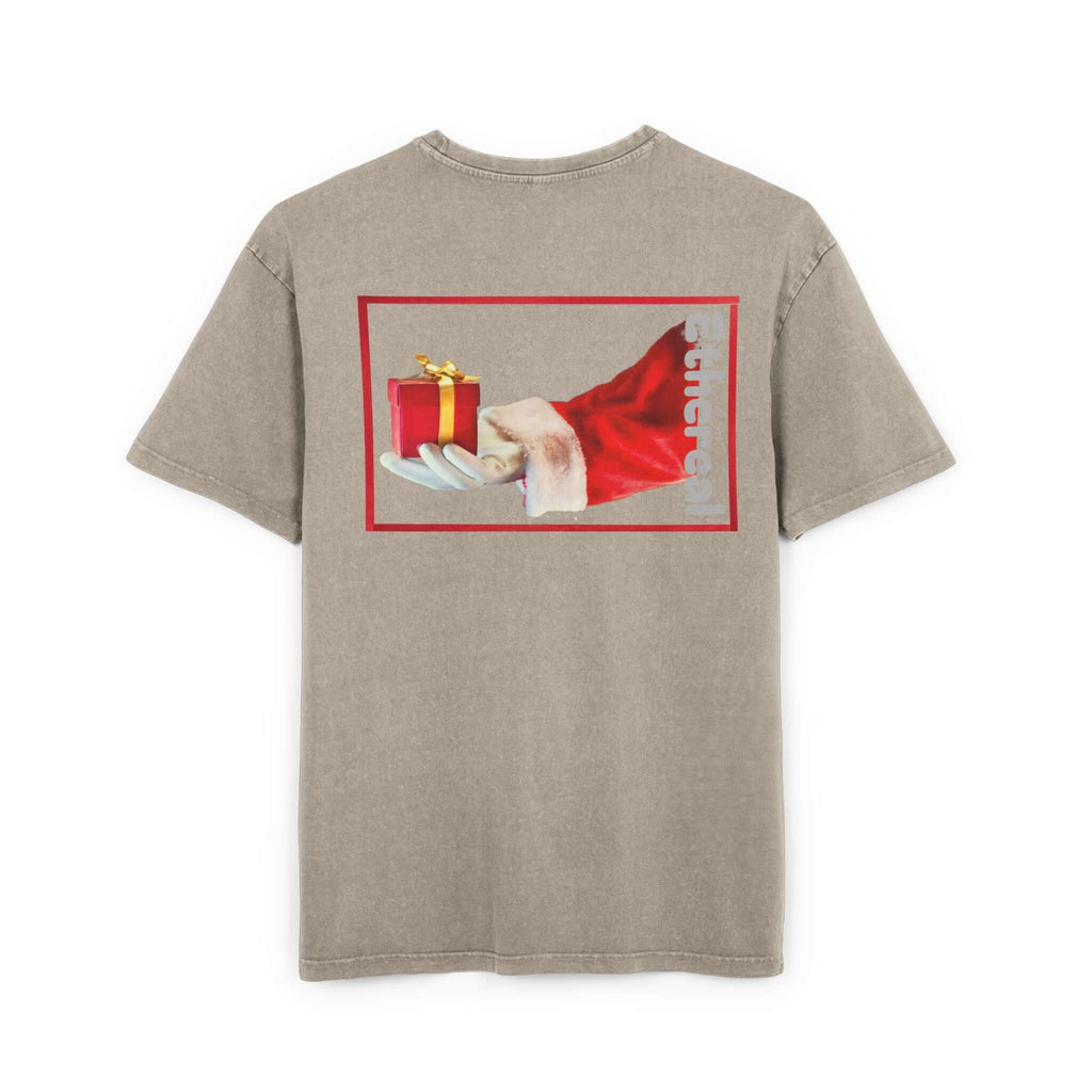 Tee Santa Claus Acid Washed Men's Oversize Heavy