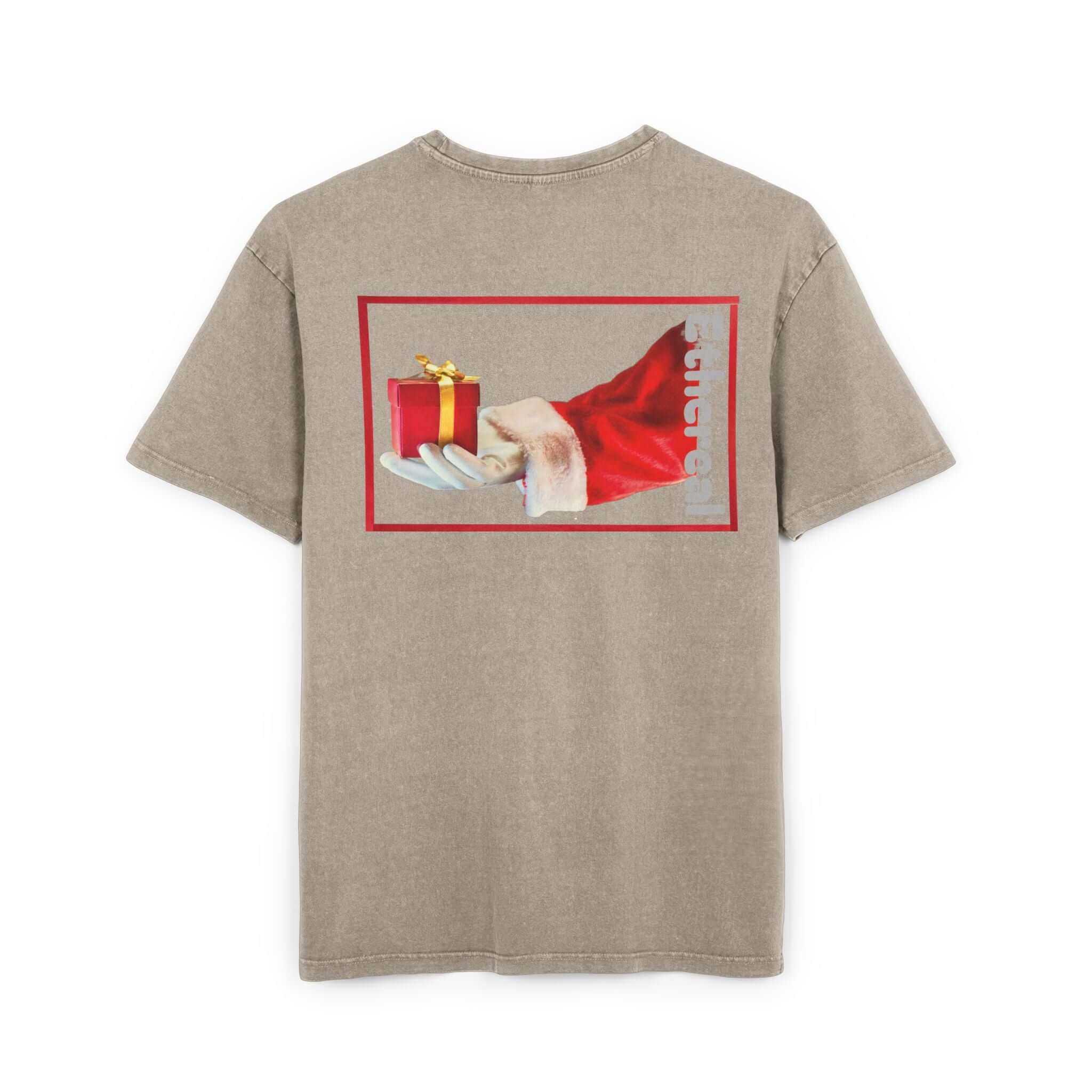Tee Santa Claus Acid Washed Men's Oversize Heavy