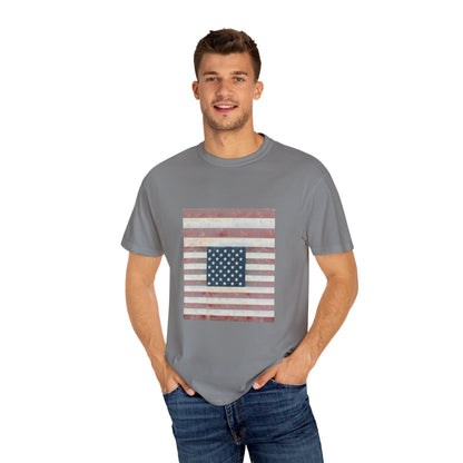 Patriotic Garment-Dyed T-Shirt | Perfect for 4th of July, Memorial Day, Casual Wear, Gifts, Americana Style Printify