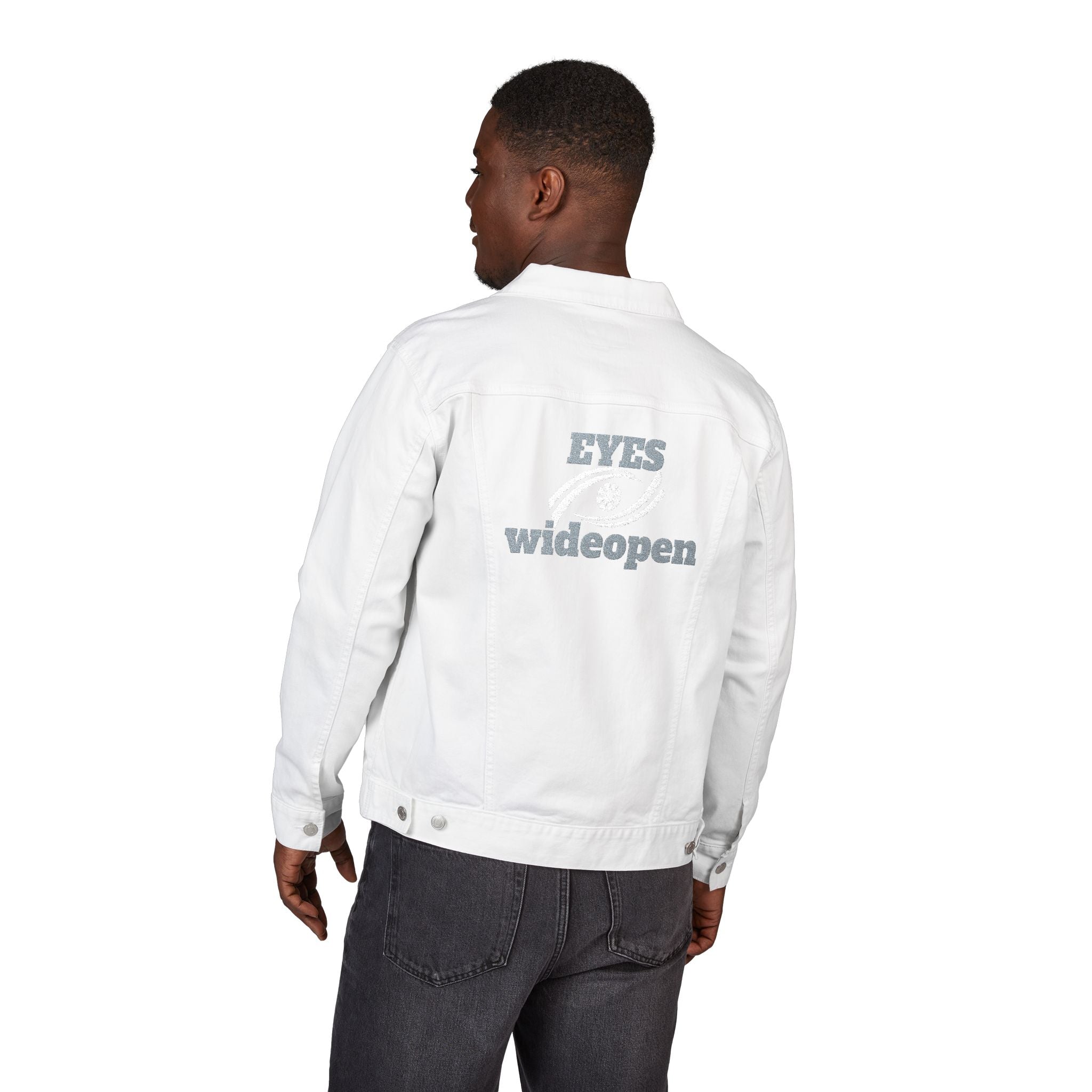 Embroidered Unisex Denim Jacket | Casual Oversized Jacket, Gift for Her, Streetwear Style, Unique Fashion Statement, Summer Layer Printify