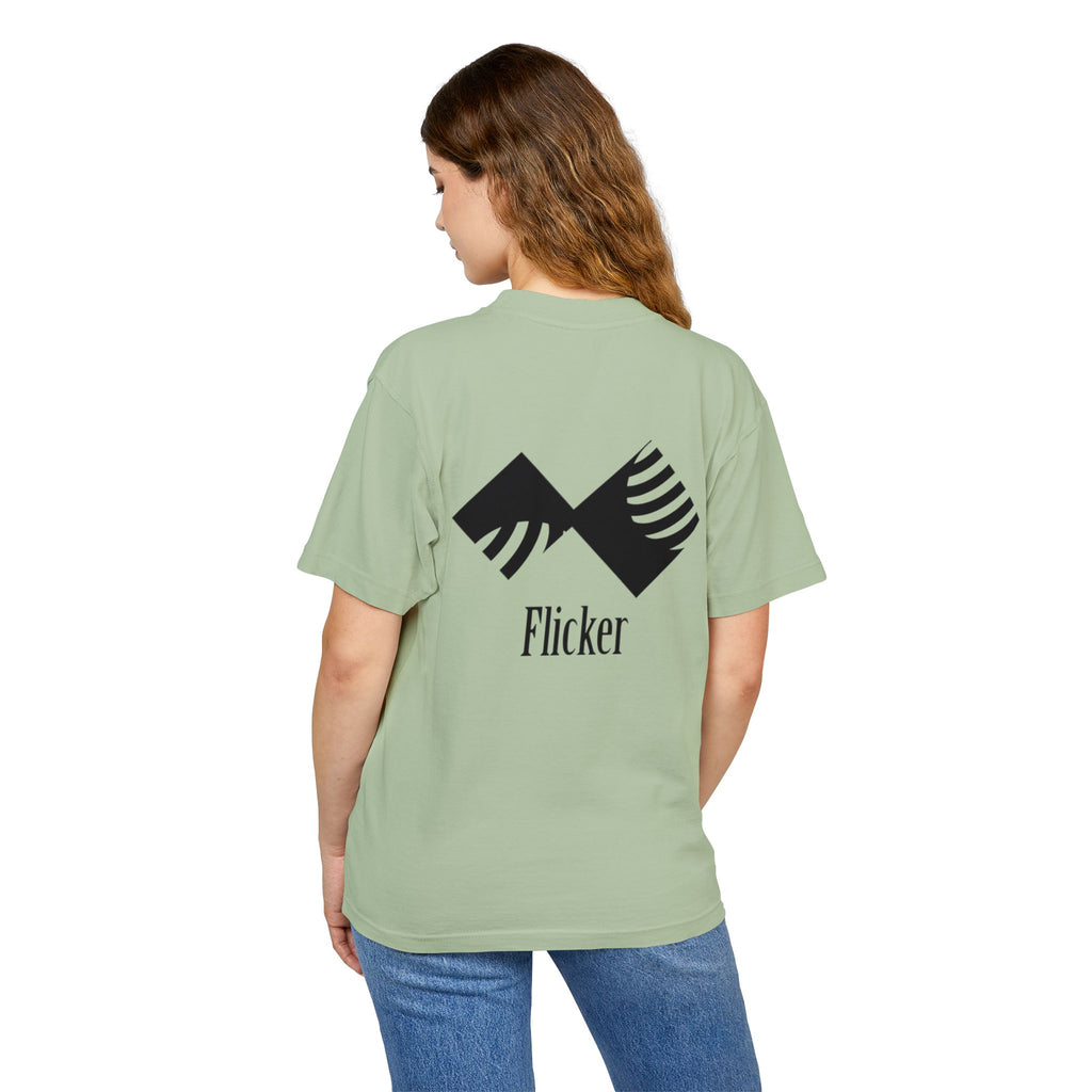 Unisex Urban Heavy Tee - Modern Graphic Design "Flicker" for Streetwear Enthusiasts