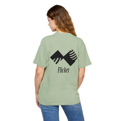 Unisex Urban Heavy Tee - Modern Graphic Design "Flicker" for Streetwear Enthusiasts