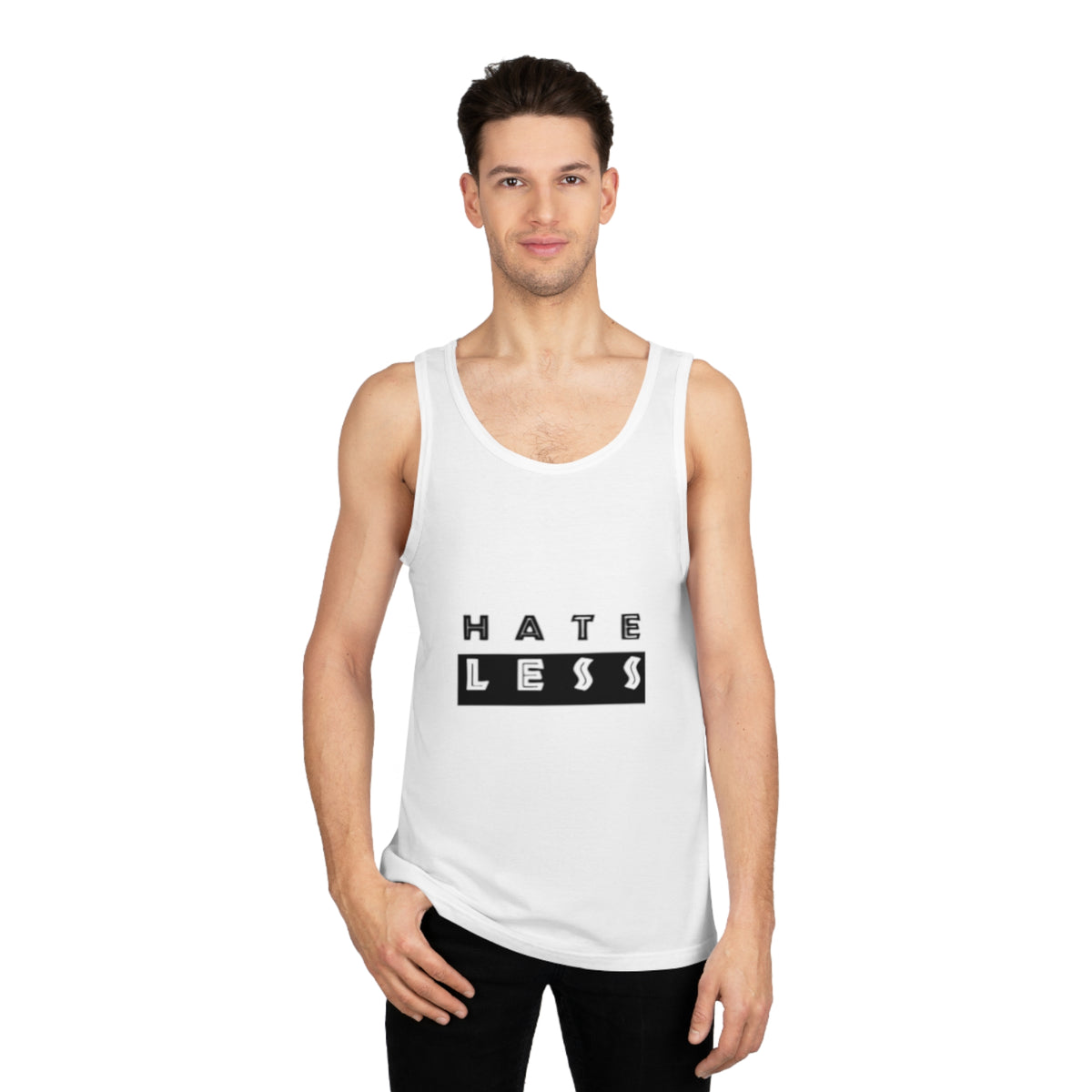 Unisex Softstyle™ Tank Top - 'HATE LESS' Inspirational Tee for Positive Vibes