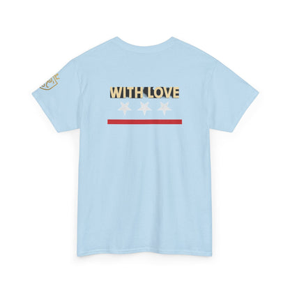 Stylish Unisex Heavy Cotton Tee - 'With Love' Statement Shirt, Casual Wear, Gift for Her, Gift for Him, Everyday Comfort Printify