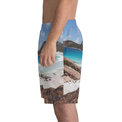 Men's Elastic Beach Shorts (AOP)