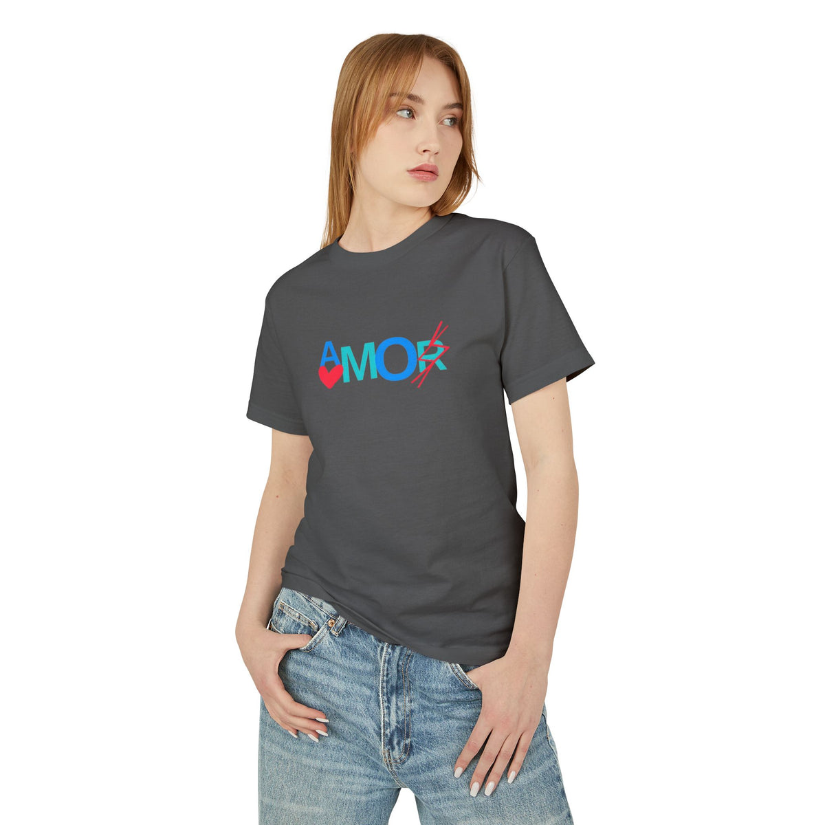 T-Shirt AMORX Unisex Garment-Dyed Heavyweight Cotton Tee