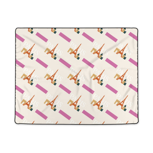 Cozy Parisian Blanket, Soft Throw Blanket for Home Decor, Eiffel Tower Blanket, Gift for Travelers, Cute Blanket for Couples Printify