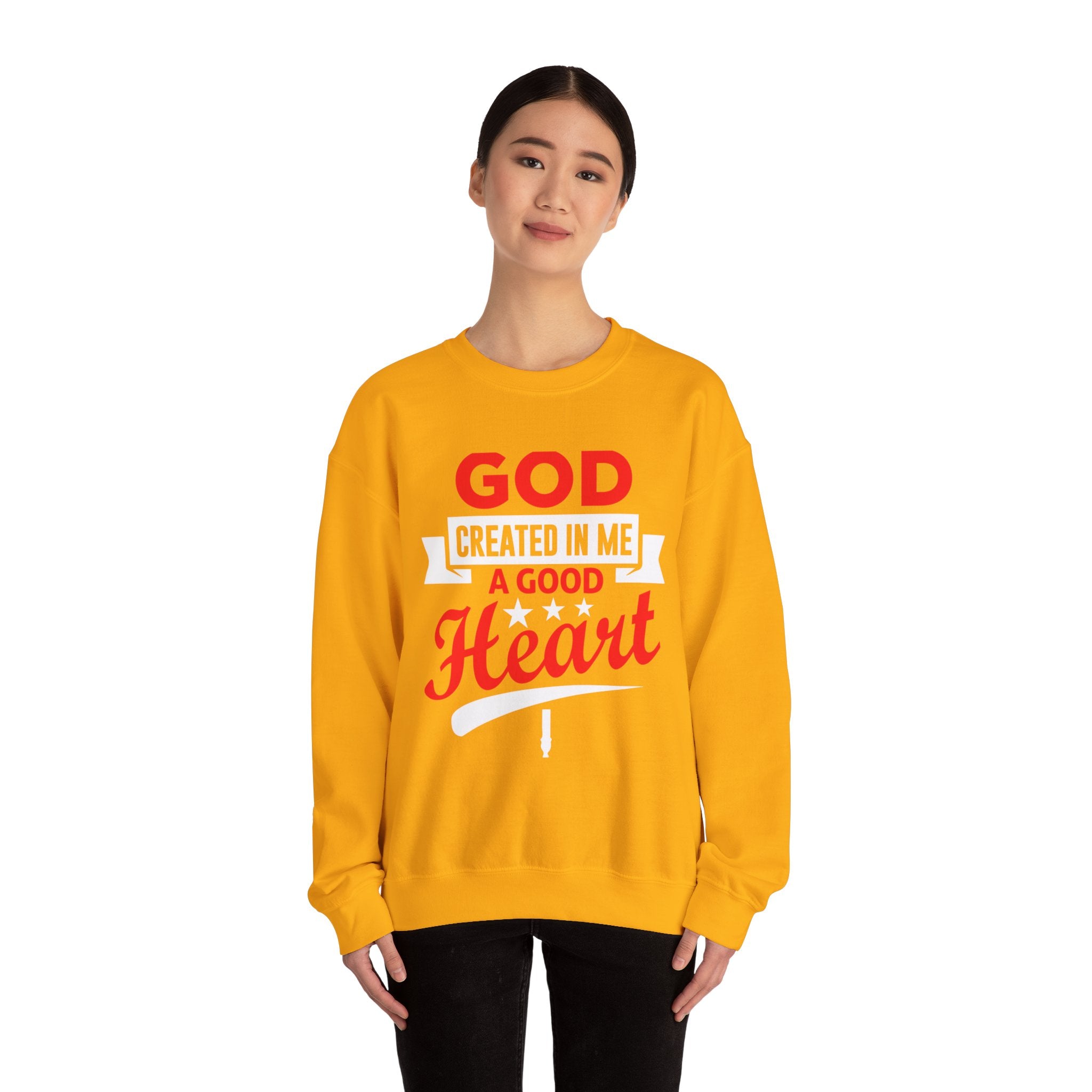 Dieu a créé en moi un sweat-shirt unisexe au bon cœur 