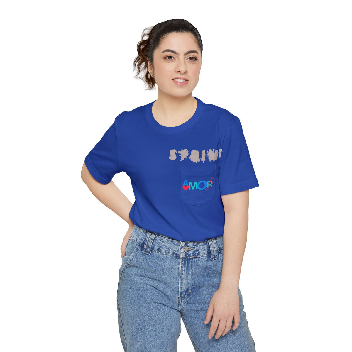 Unisex Pocket T-shirt - Sprint Amorx Design