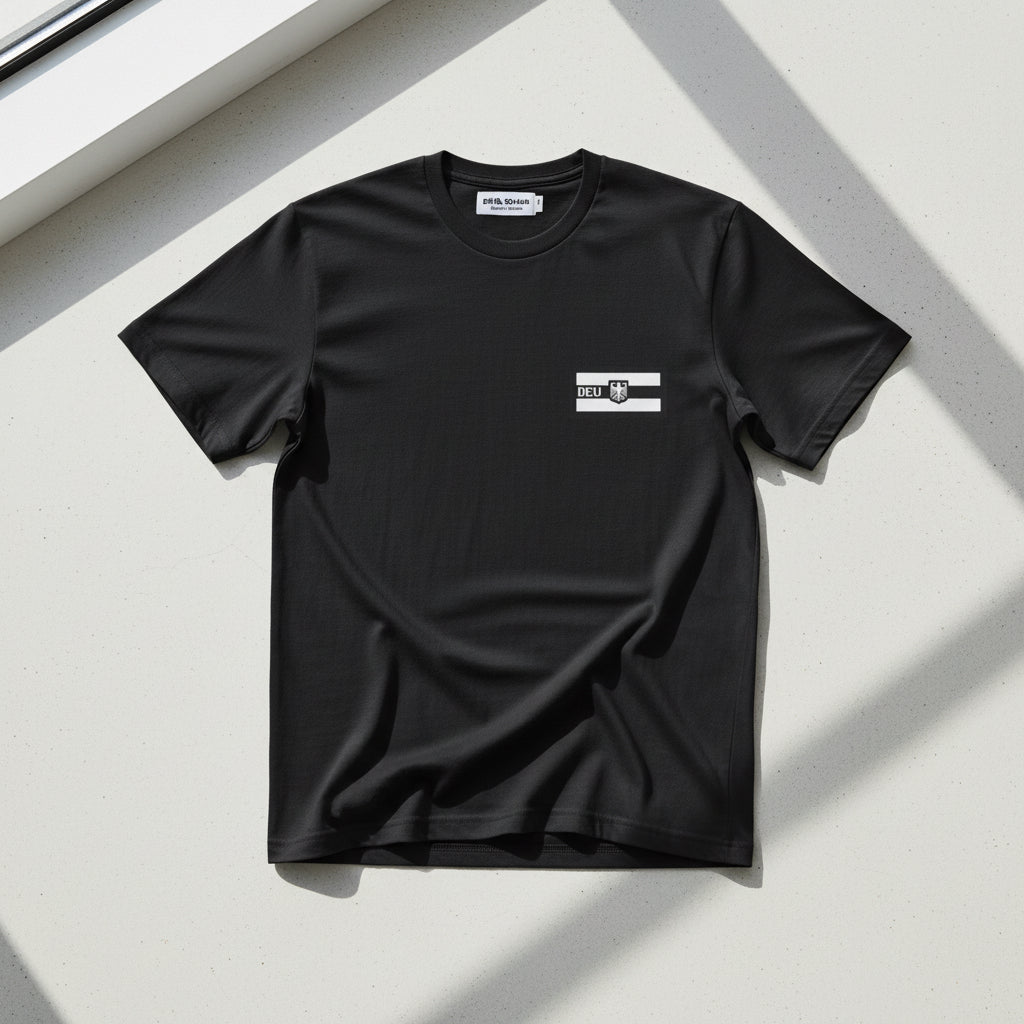 T-Shirt — Retro Patch Chest Logo Tee (Made in USA)