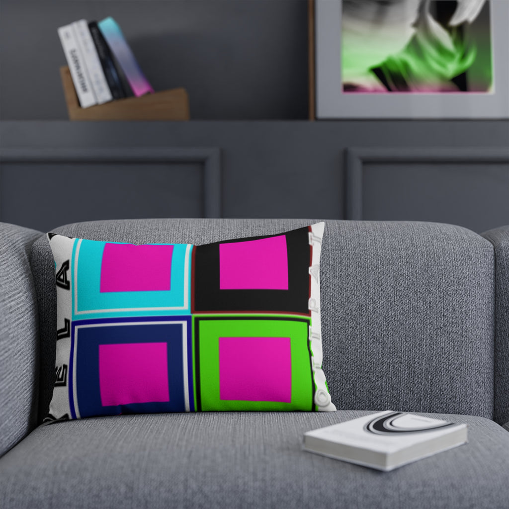 Colorful Geometric Cushion Cover - Funky Home Decor, Throw Pillow, Modern Gift, Vibrant Accent, Unique Cushion