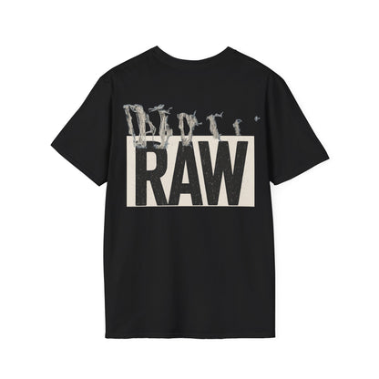 RAW Unisex Softstyle T-Shirt - Casual Graphic Tee for Everyday Wear, Perfect for Gift Giving, Streetwear, Summer Outfits Printify