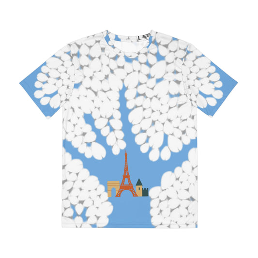 Parisian Spring Men's Tee, Floral Print Tee, Travel Shirt, Casual Wear, Unique Gift, Everyday Style Printify