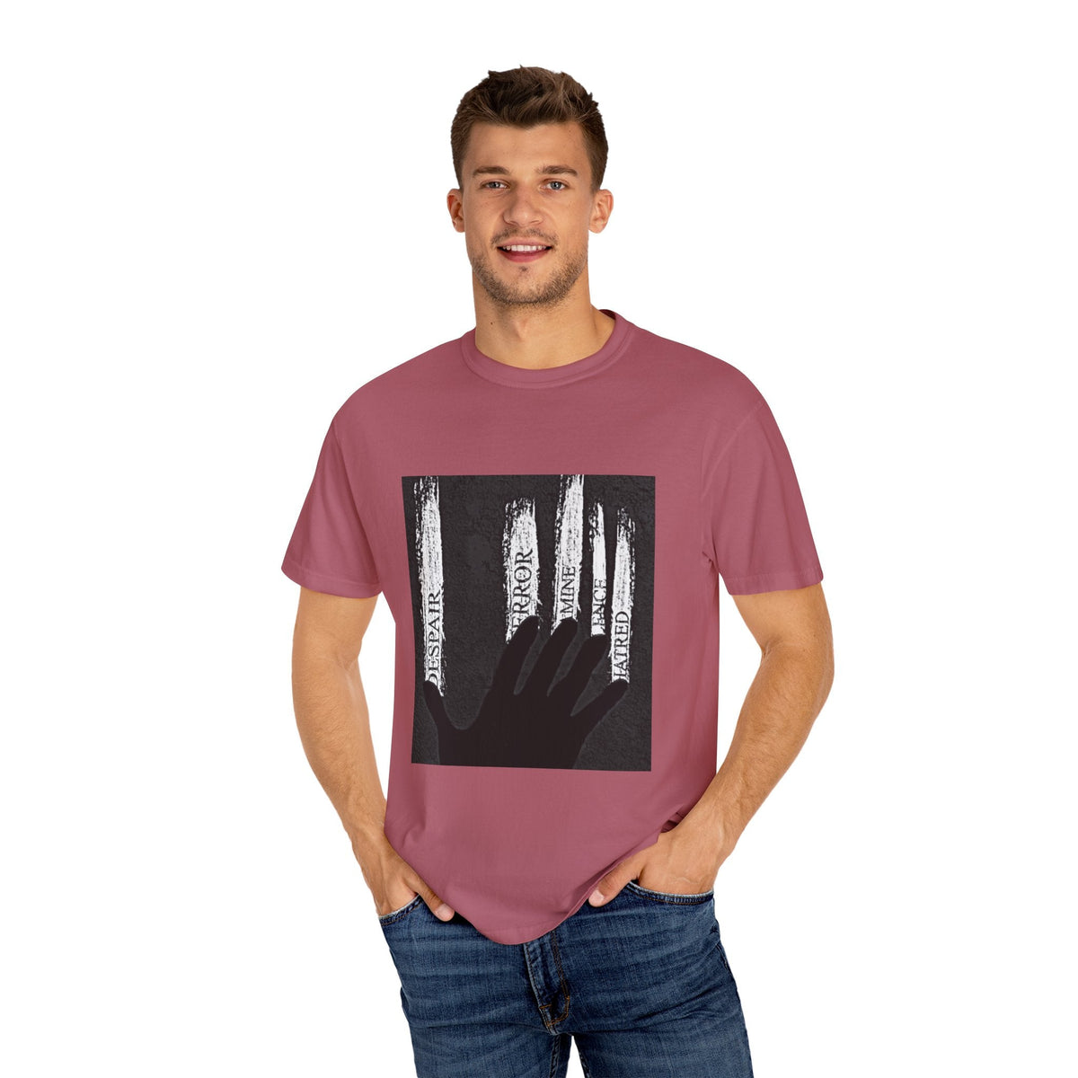 Garment-Dyed T-shirt, Unisex Black Graphic Tee, Motivational Shirt, Casual Streetwear, Perfect Gift for Friends Printify