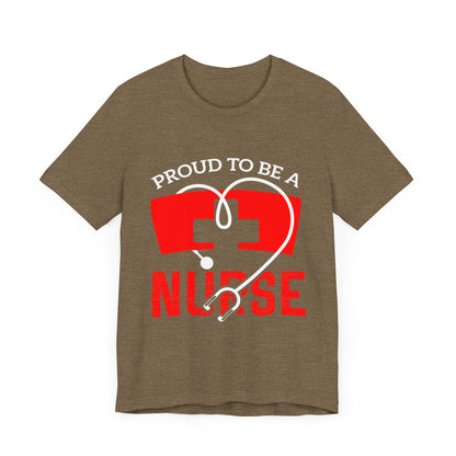 Fier d’être un tee-shirt unisexe infirmière 