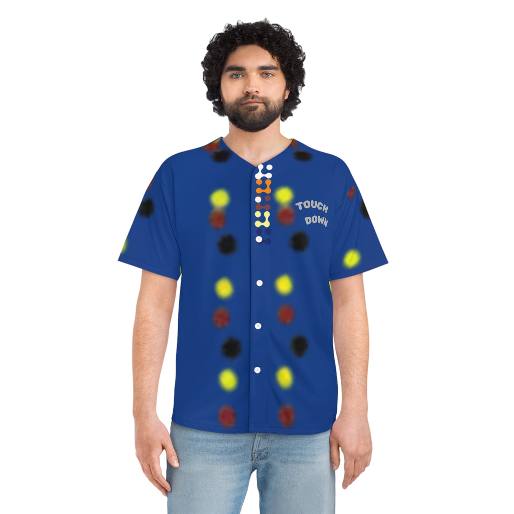 Men's Colorful Baseball Jersey | Touch Down, Sportswear, Casual, Gift for Him, Game Day Attire