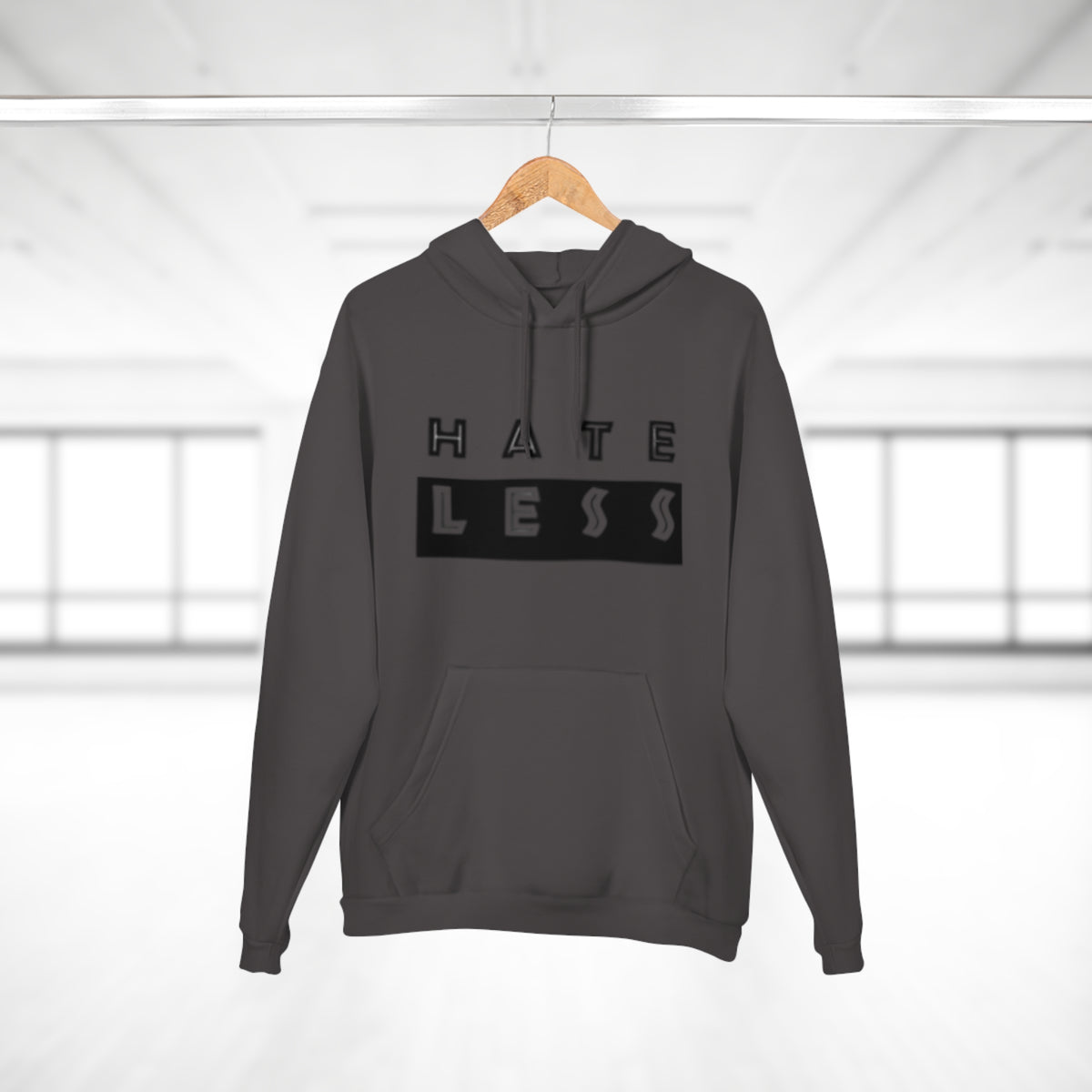 Hate Less Unisex Pullover Hoodie - Positive Vibes for Everyday Wear