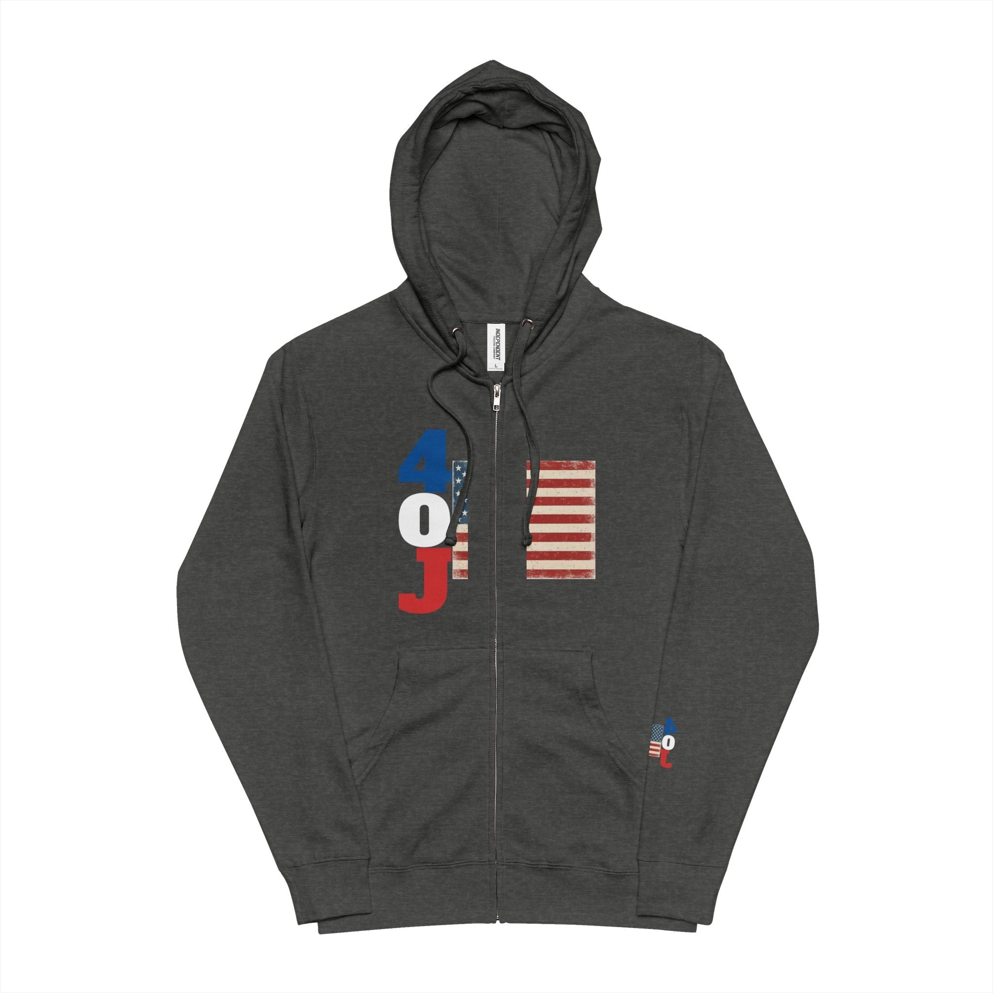 Patriotic Unisex Fleece Zip Up Hoodie, Cozy Pullover, Independence Day Apparel, Gift for Veterans, Casual Zip Hoodie Printify