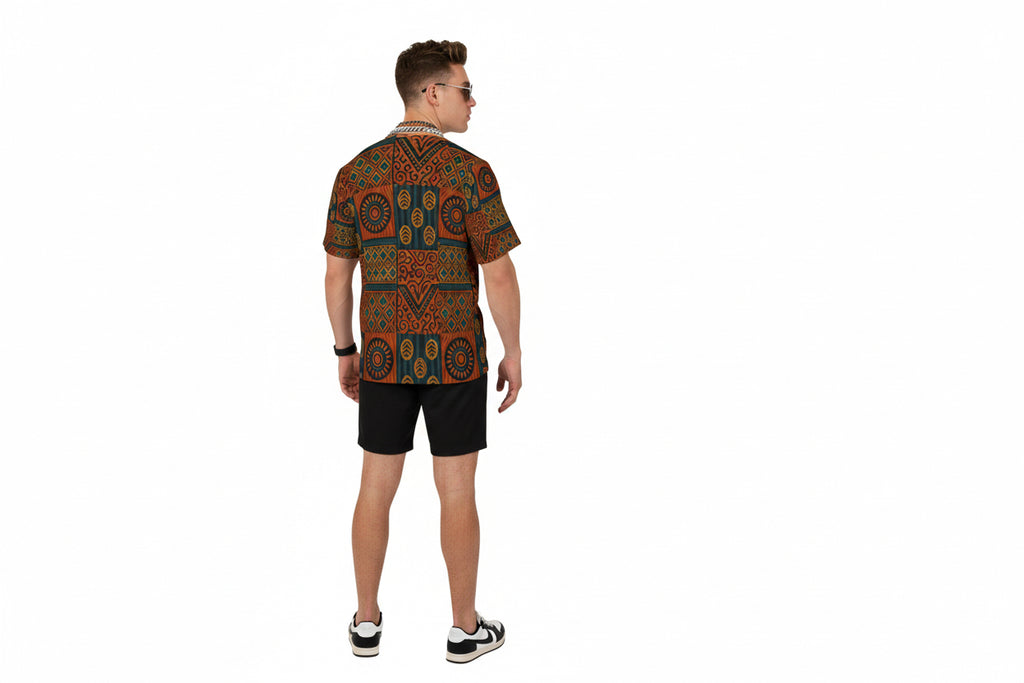 Men's Hawaiian Camp Shirt — African Supreme Print
