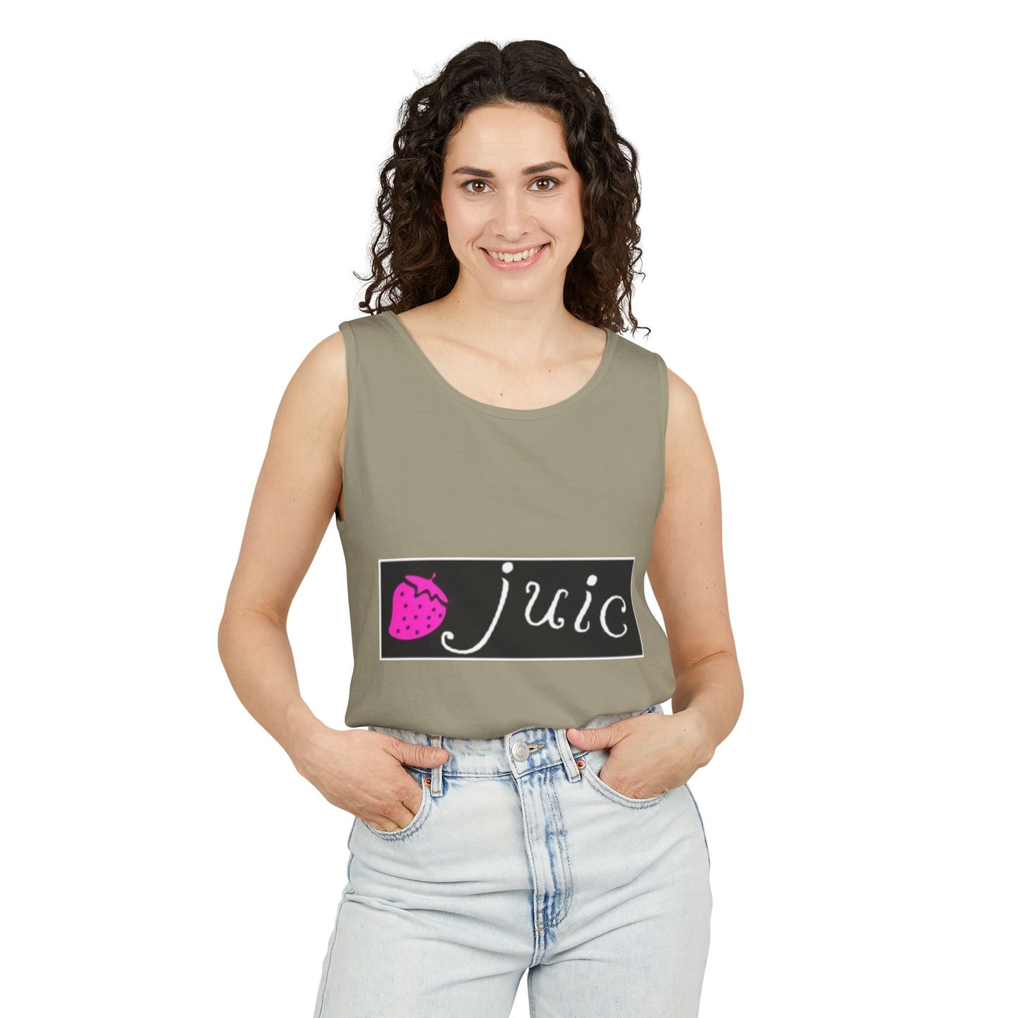 Juice-Themed Unisex Tank Top, Perfect for Summer Outings, Pool Parties, and Fruit Lovers