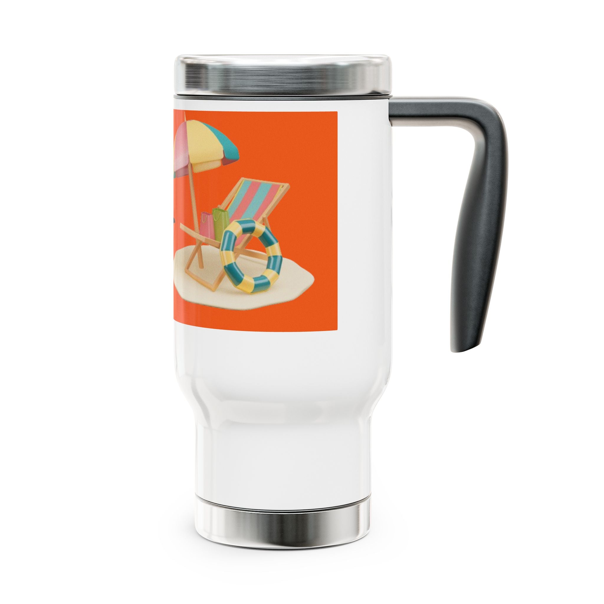 Stainless Steel Travel Mug with Handle, 14oz