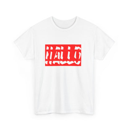 Bold "HALLO" Unisex Heavy Cotton Tee - Casual Style for Everyday Wear