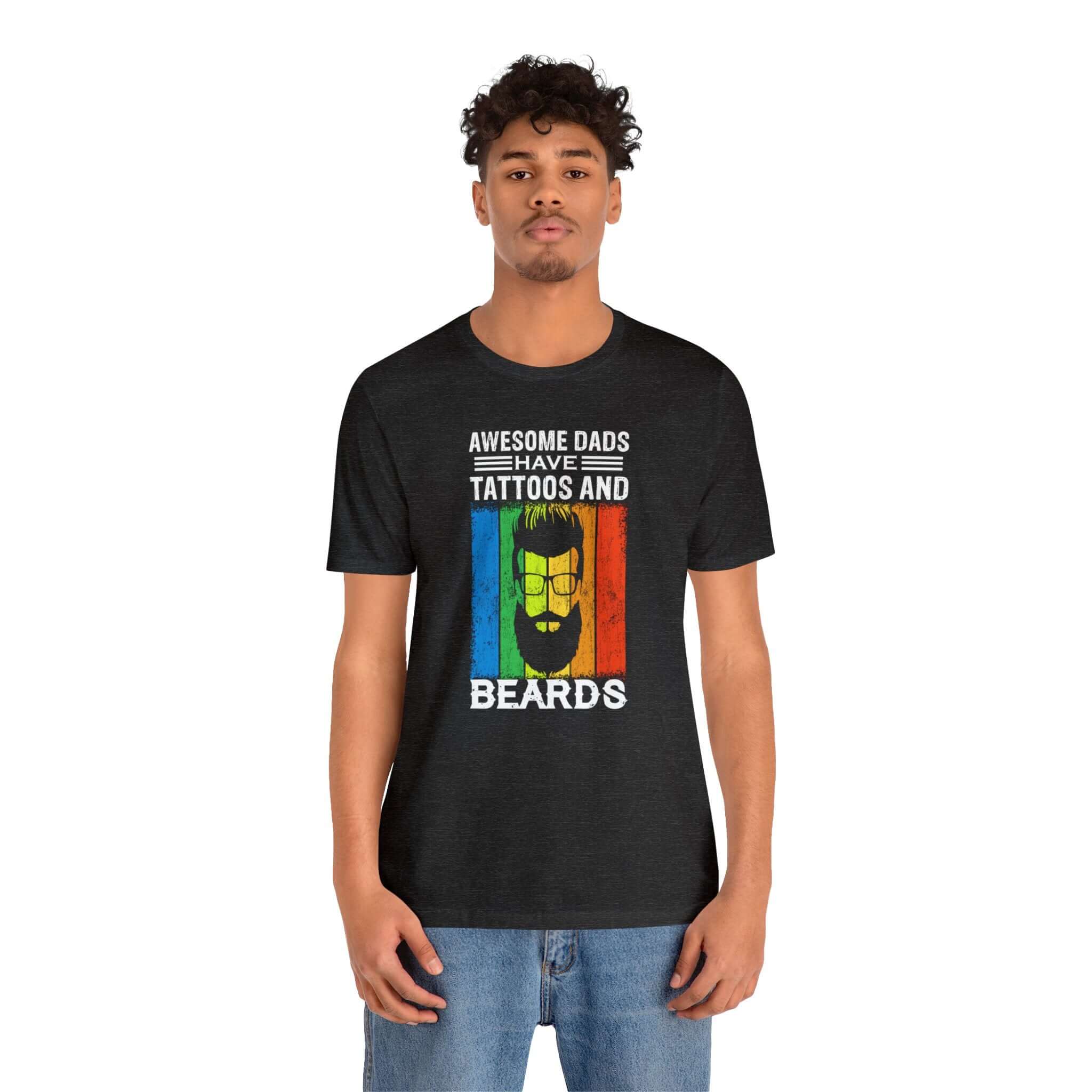 Awesome Dads Have Tattoos And Beards Unisex Tee - RC’nSONS
