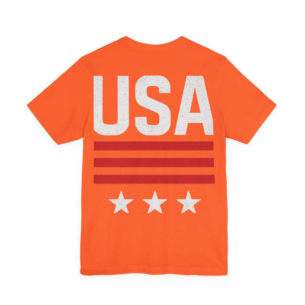 Patriotic USA Tee, Unisex Short Sleeve T-Shirt, July 4th Celebration Shirt, American Pride Apparel, Casual Summer Wear, Gift for Patriot