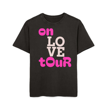 Oversized Tee On Love Tour Acid Washed Men's T-Shirt