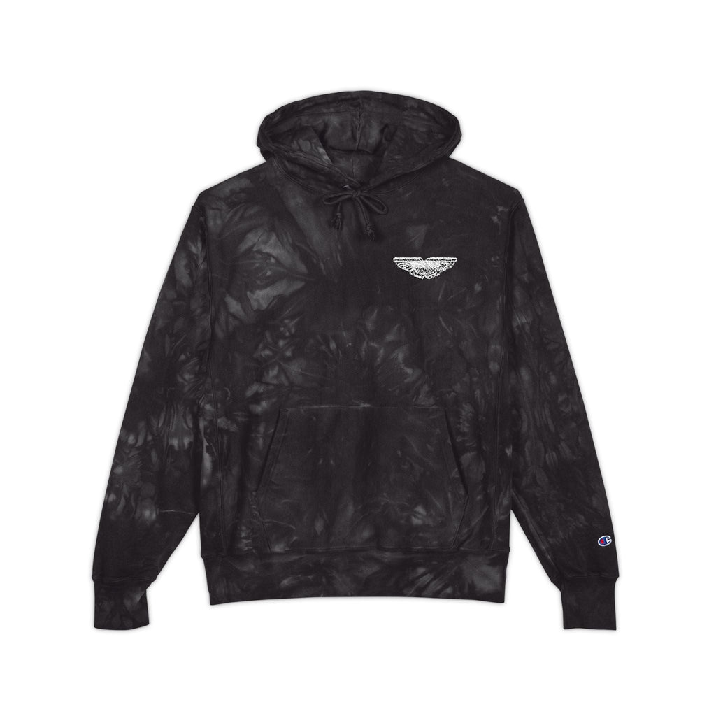 Unisex Tie-Dye Hoodie with Unique Embroidery, Casual Cozy Sweatshirt for Fall Fashion, Perfect for Gifts, Festivals, Weekend Wear Printify