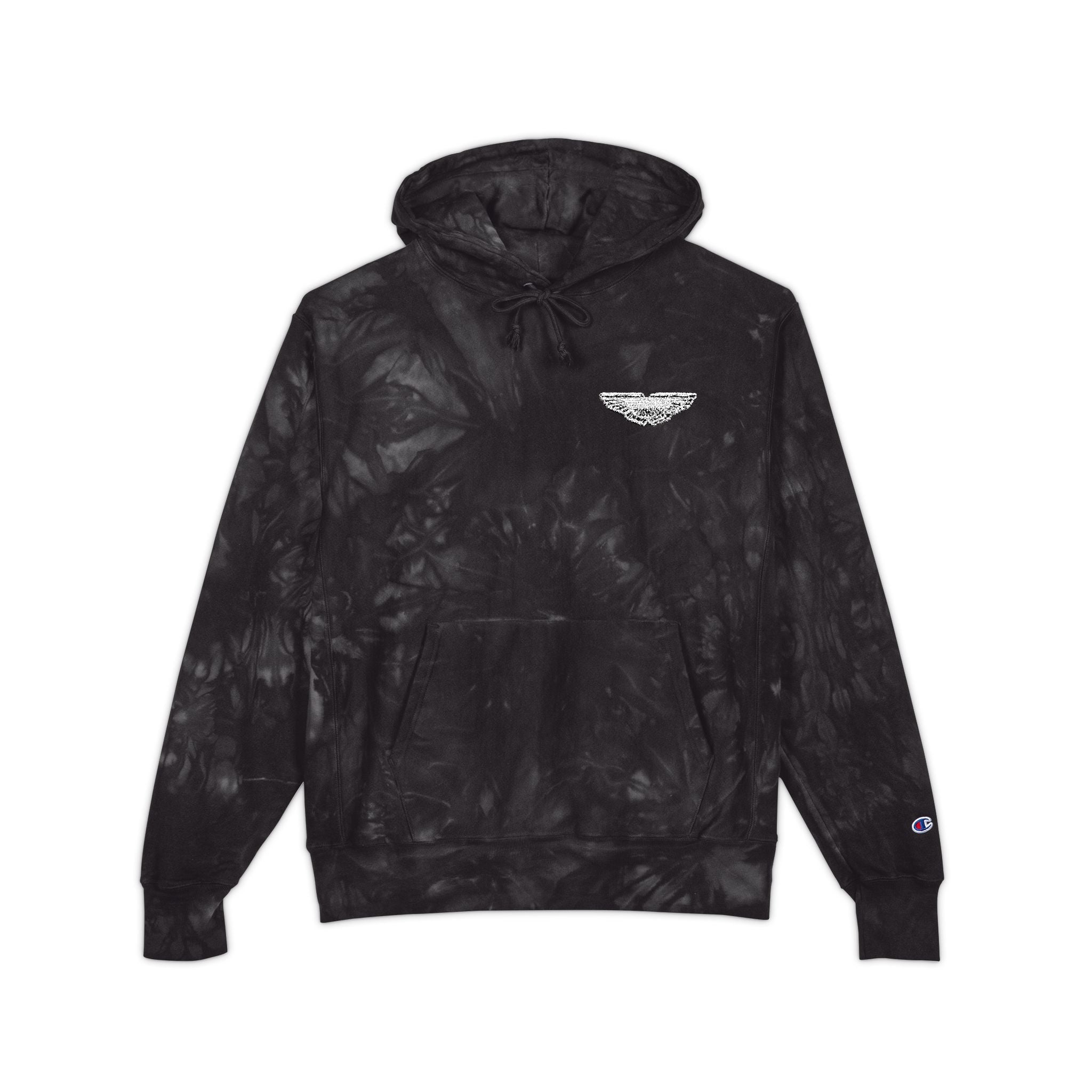 Unisex Tie-Dye Hoodie with Unique Embroidery, Casual Cozy Sweatshirt for Fall Fashion, Perfect for Gifts, Festivals, Weekend Wear Printify