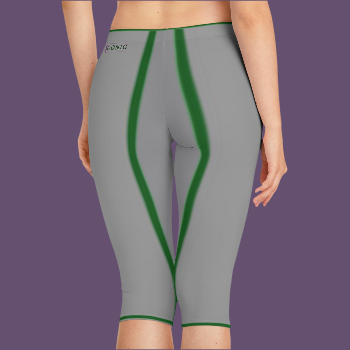Stylish Women's Capri Leggings with Iconic Design - Perfect for Workout & Casual Wear
