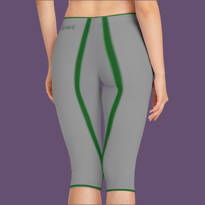 Stylish Women's Capri Leggings with Iconic Design - Perfect for Workout & Casual Wear