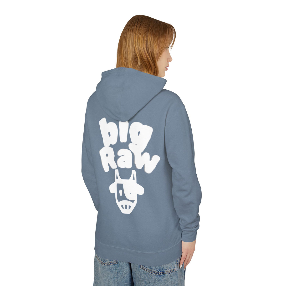 Big Raw Unisex Lightweight Hooded Sweatshirt - Cozy Casual Wear, Perfect for Everyday Use, Gift for Friends, Trendy Hoodie