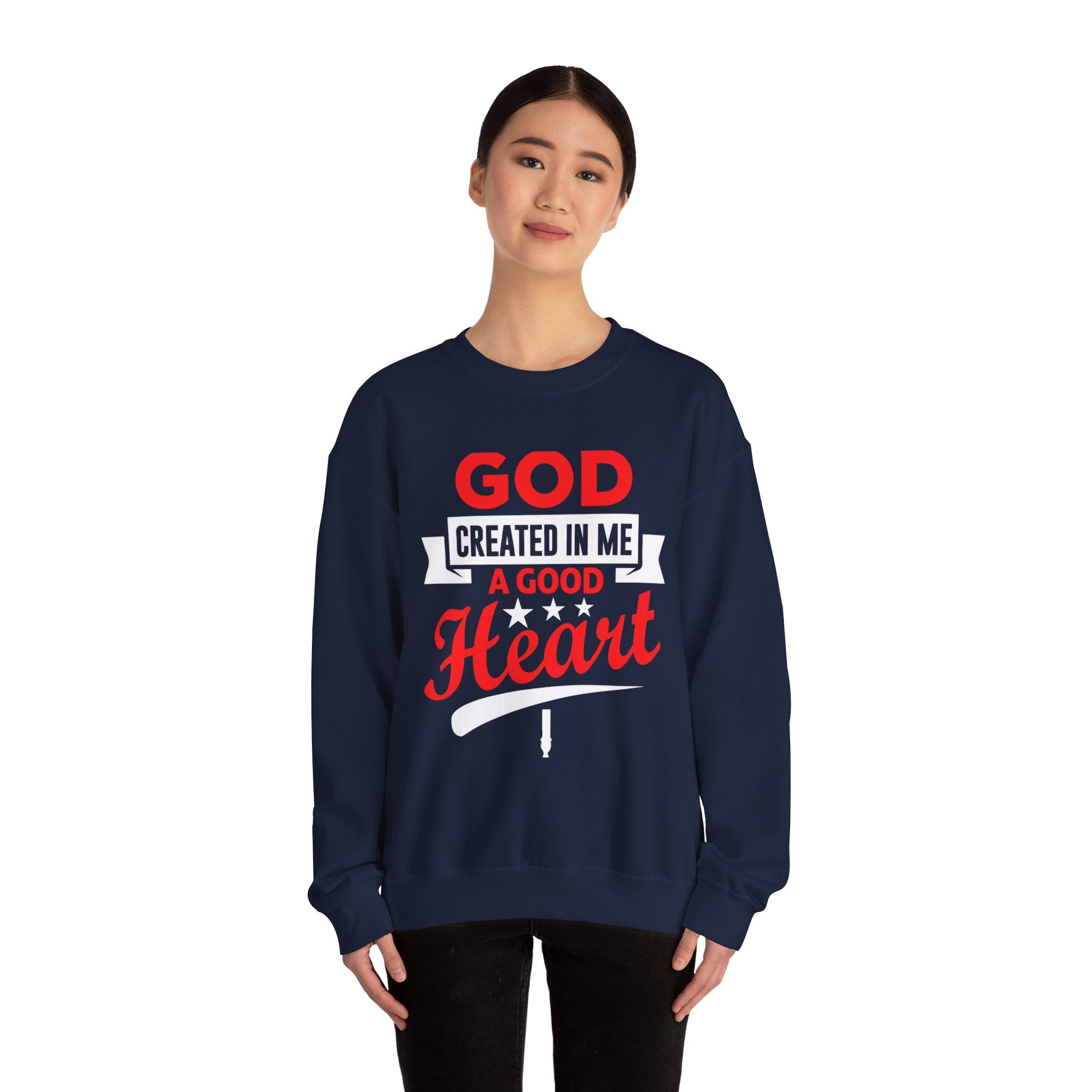 Dieu a créé en moi un sweat-shirt unisexe au bon cœur 