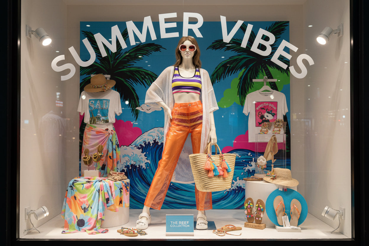 Purple Yellow Striped Sports Bra — Vibrant Allover-Print Activewear