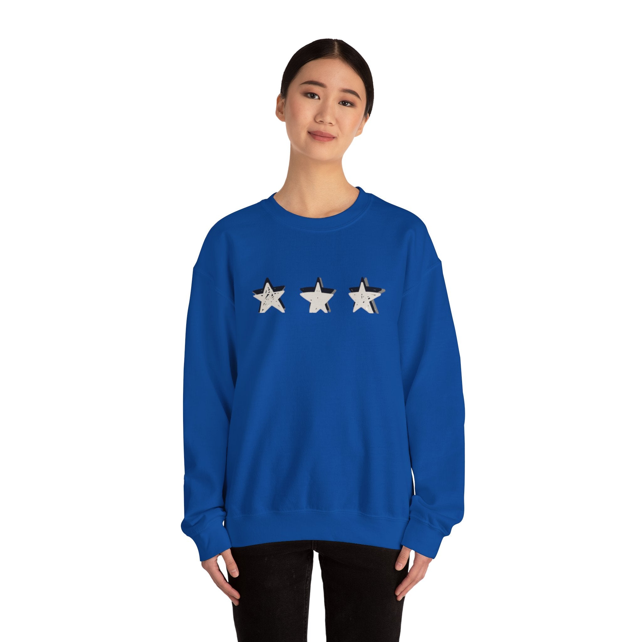 3 Star Heavy  Crewneck Sweatshirt