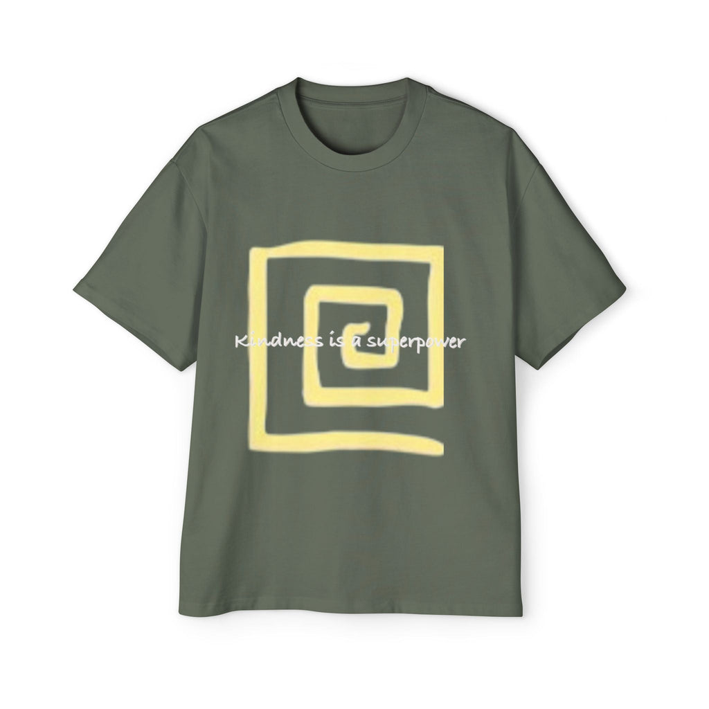 Oversized Tee - Kindness is a Super Power Graphic Design Shirt for Men Printify