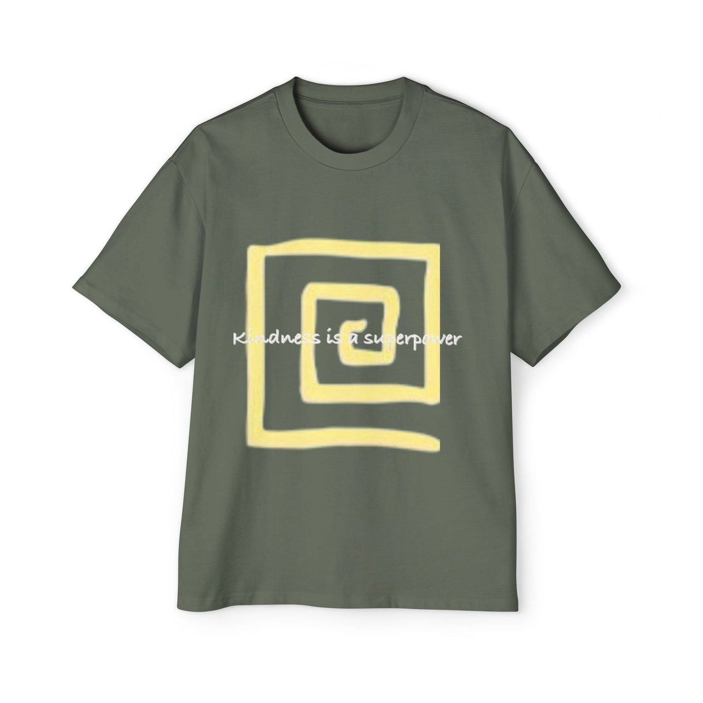 Oversized Tee - Kindness is a Super Power Graphic Design Shirt for Men Printify