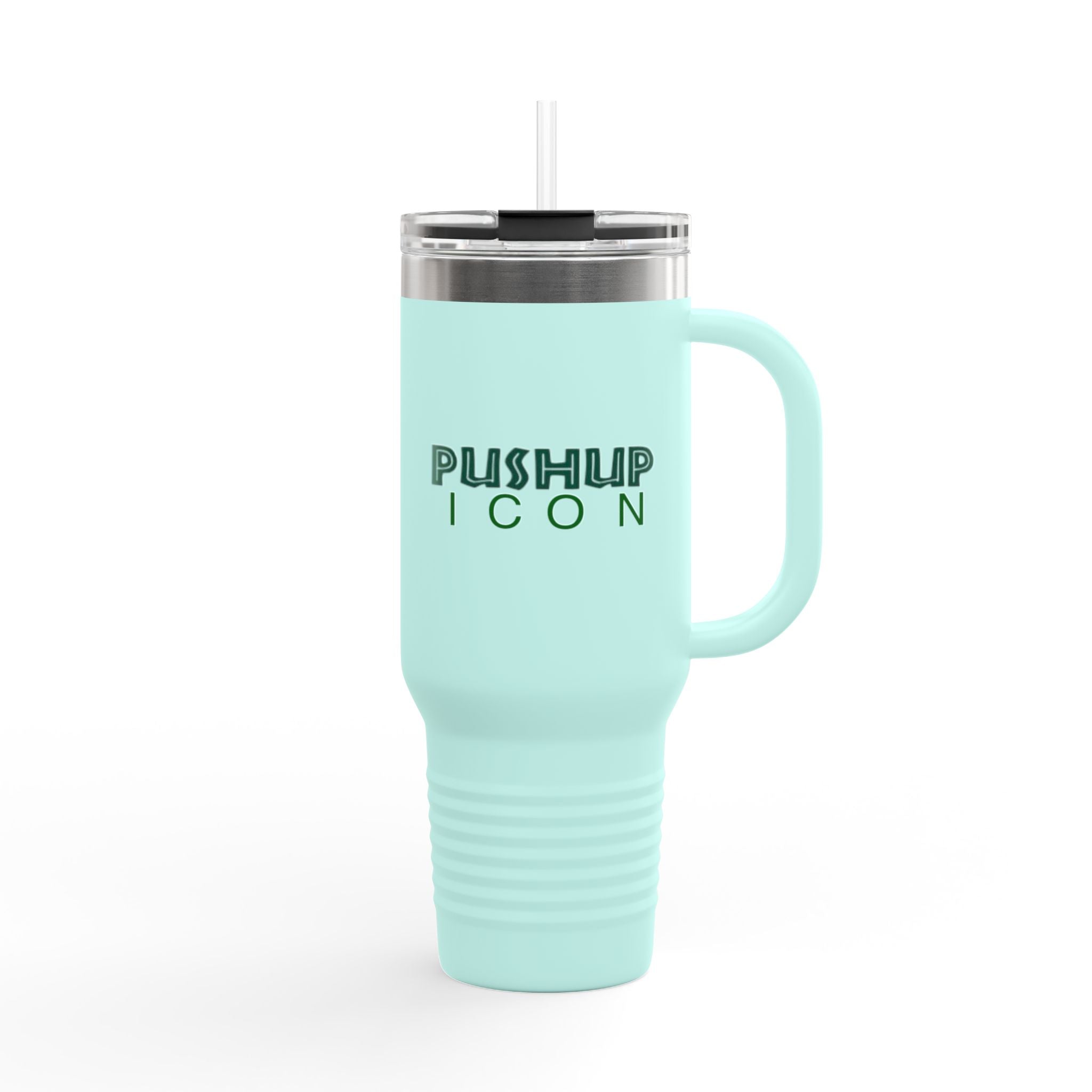Inspirational Insulated Travel Mug - 40oz with Pushup Icon Design